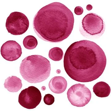 Watercolor circle texture. Round elements Stock Photos