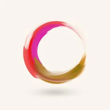 Watercolor circle texture. Vector circle elements 스톡 일러스트