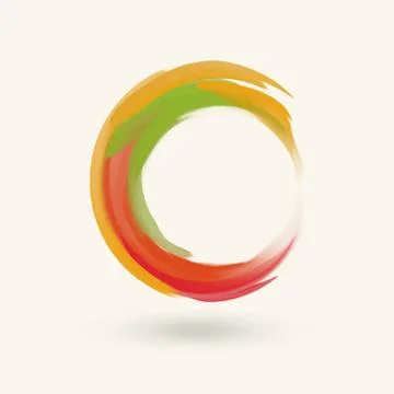 Watercolor circle texture. Vector circle elements 库存插图