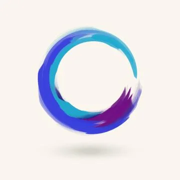 Watercolor circle texture. Vector circle elements イラスト素材