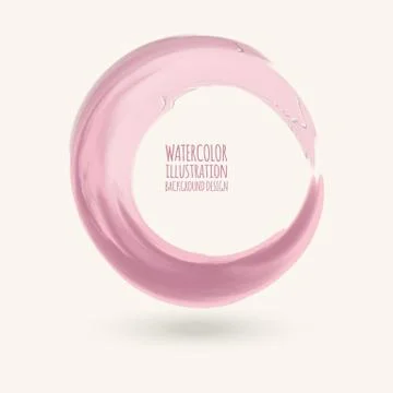 Watercolor circle texture. Vector circle elements イラスト素材