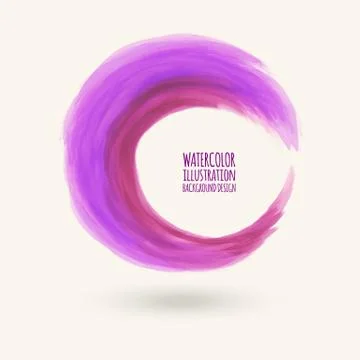 Watercolor circle texture. Vector circle elements Stock Illustration