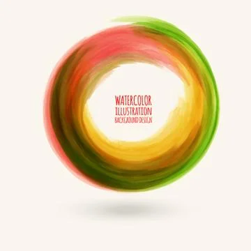 Watercolor circle texture. Vector circle elements 스톡 일러스트
