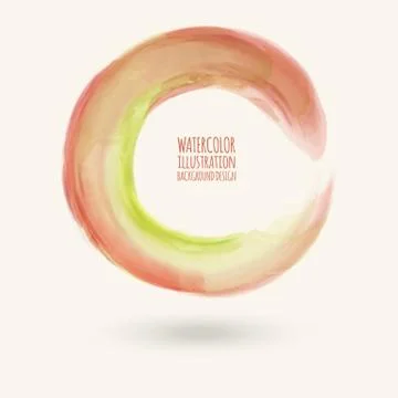 Watercolor circle texture. Vector circle elements 库存插图