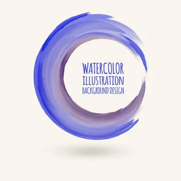 Watercolor circle texture. Vector circle elements イラスト素材