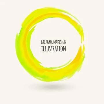 Watercolor circle texture. Vector circle elements Illustrazione stock