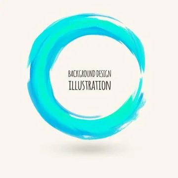 Watercolor circle texture. Vector circle elements 스톡 일러스트