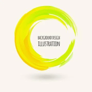 Watercolor circle texture. Vector circle elements Illustrazione stock