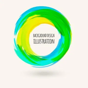 Watercolor circle texture. Vector circle elements 스톡 일러스트