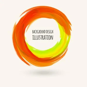 Watercolor circle texture. Vector circle elements Illustrazione stock