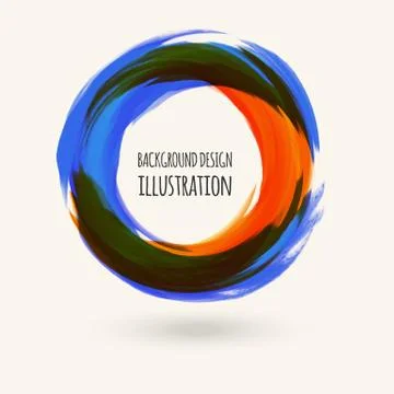 Watercolor circle texture. Vector circle elements Stock Illustration