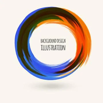 Watercolor circle texture. Vector circle elements Stock Illustration