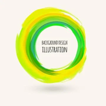 Watercolor circle texture. Vector circle elements Stockillustratie