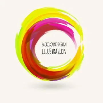 Watercolor circle texture. Vector circle elements Illustrazione stock