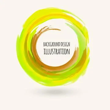 Watercolor circle texture. Vector circle elements Illustrazione stock