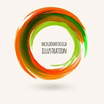 Watercolor circle texture. Vector circle elements イラスト素材