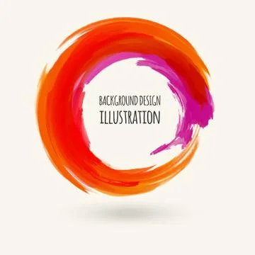 Watercolor circle texture. Vector circle elements Illustrazione stock