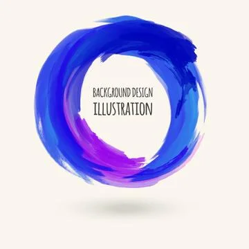 Watercolor circle texture. Vector circle elements Stock Illustration