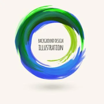 Watercolor circle texture. Vector circle elements 스톡 일러스트