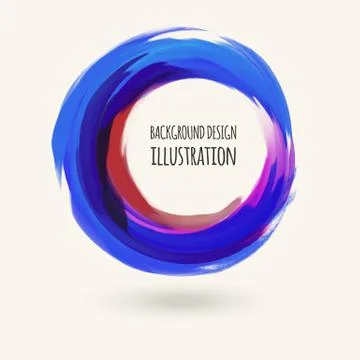 Watercolor circle texture. Vector circle elements イラスト素材