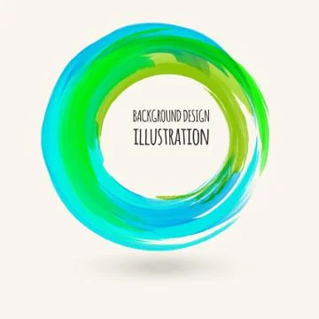 Watercolor circle texture. Vector circle elements 库存插图