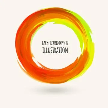 Watercolor circle texture. Vector circle elements Illustrazione stock