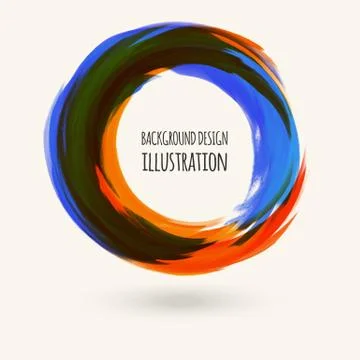 Watercolor circle texture. Vector circle elements Stock Illustration