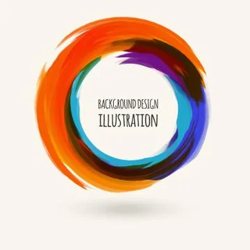 Watercolor circle texture. Vector circle elements 库存插图