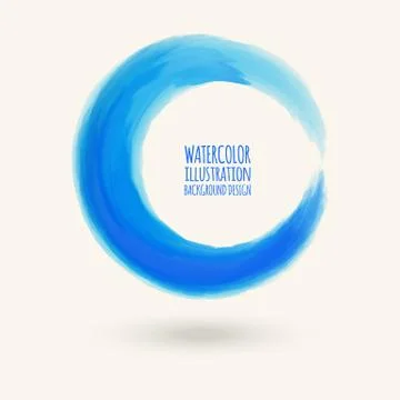 Watercolor circle texture. Vector circle elements Stock Illustration