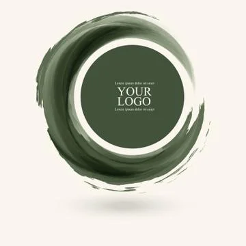 Watercolor circle texture. Vector circle elements Stock Illustration