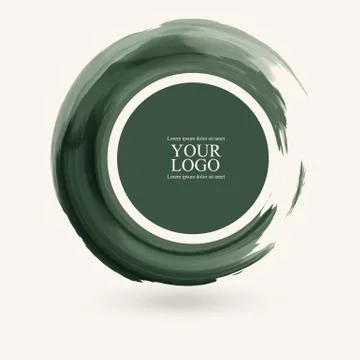 Watercolor circle texture. Vector circle elements Illustrazione stock