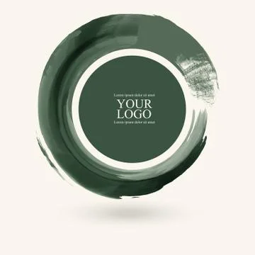 Watercolor circle texture. Vector circle elements Illustrazione stock