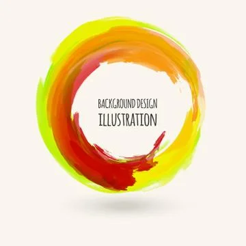 Watercolor circle texture. Vector circle elements Stockillustratie