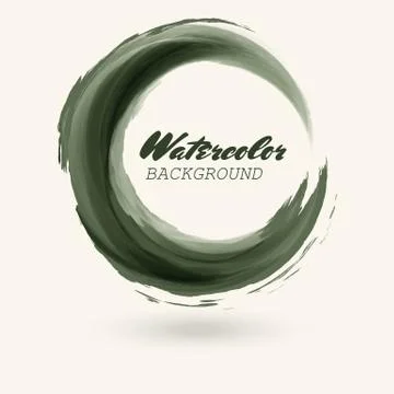 Watercolor circle texture. Vector circle elements Stock Illustration