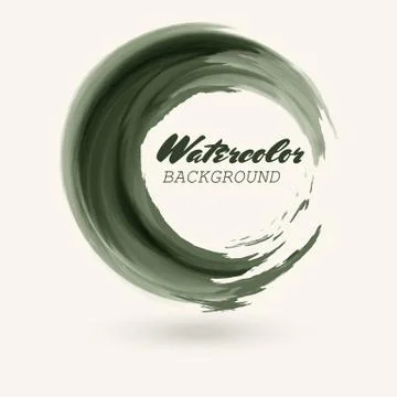 Watercolor circle texture. Vector circle elements Illustrazione stock