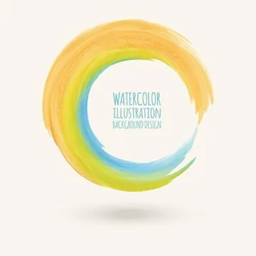 Watercolor circle texture. Vector circle elements Stockillustratie