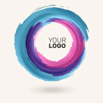 Watercolor circle texture. Vector circle elements Stock Illustration