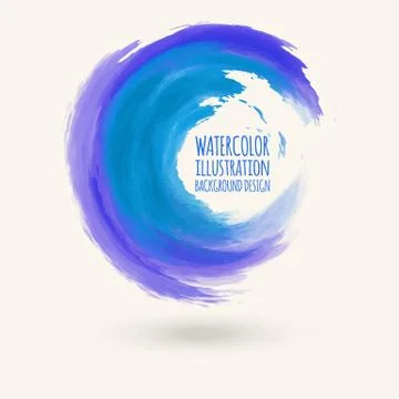 Watercolor circle texture. Vector circle elements イラスト素材