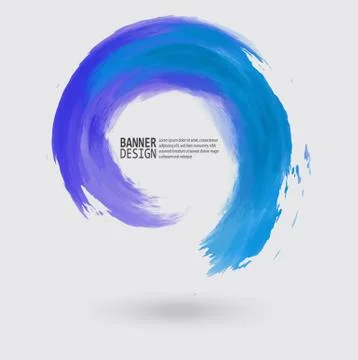 Watercolor circle texture. Vector circle elements 스톡 일러스트