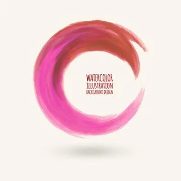 Watercolor circle texture. Vector circle elements Stock Illustration