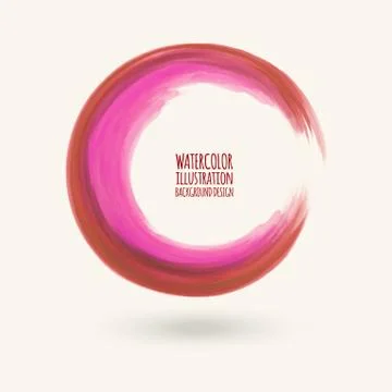 Watercolor circle texture. Vector circle elements イラスト素材