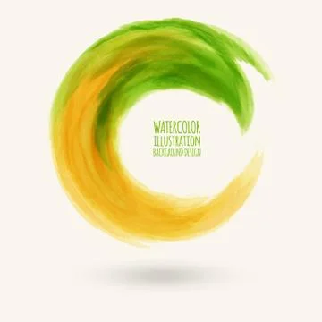 Watercolor circle texture. Vector circle elements Stock Illustration