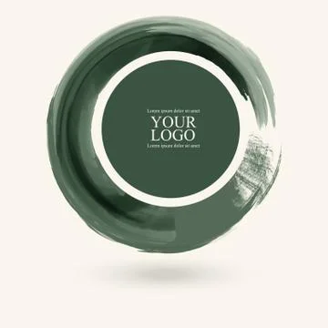 Watercolor circle texture. Vector circle elements 库存插图