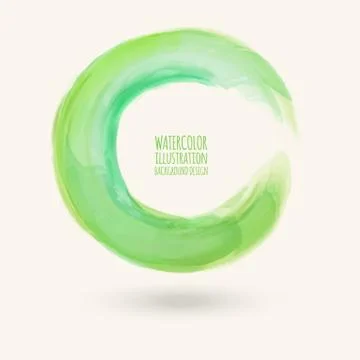 Watercolor circle texture. Vector circle elements Stock Illustration