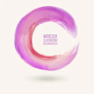 Watercolor circle texture. Vector circle elements Stockillustratie