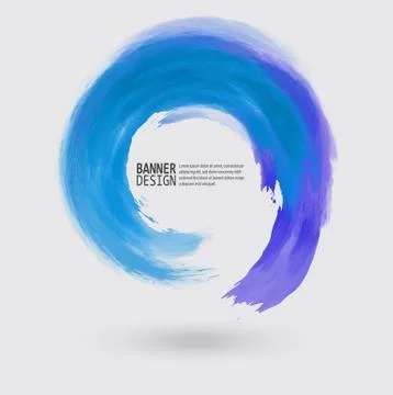 Watercolor circle texture. Vector circle elements イラスト素材