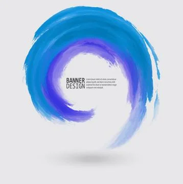 Watercolor circle texture. Vector circle elements Illustrazione stock