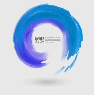 Watercolor circle texture. Vector circle elements Illustrazione stock