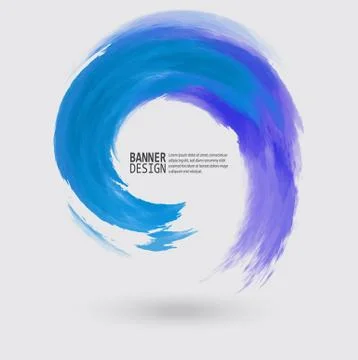 Watercolor circle texture. Vector circle elements Illustrazione stock