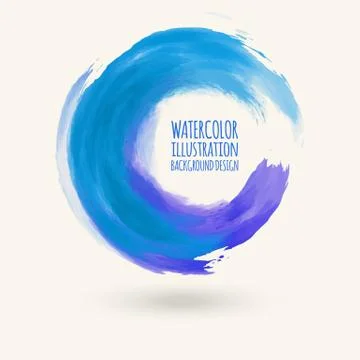 Watercolor circle texture. Vector circle elements Stock Illustration